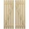 Ekena Millwork Americraft 5-Board (2 Batten) Wood Spaced Board-n-Batten Shutters w/ Z-Bar, ARW102SB519X77NTH, PR ARW102SB519X77NTH - alternate 1